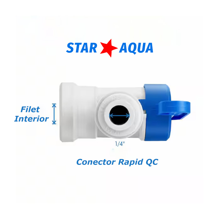 Robinet Rezervor Osmoză Inversă, Conexiuni 6mm și 10mm pret