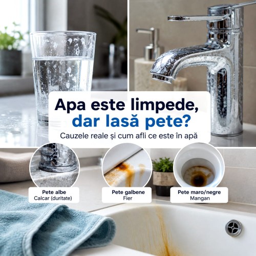 Apa este Limpede, dar Pătează? Ce Indică Petele Albe, Galbene sau Ruginii