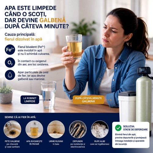 Apa limpede care devine galbenă: Cauze, Oxidare și Diagnostic