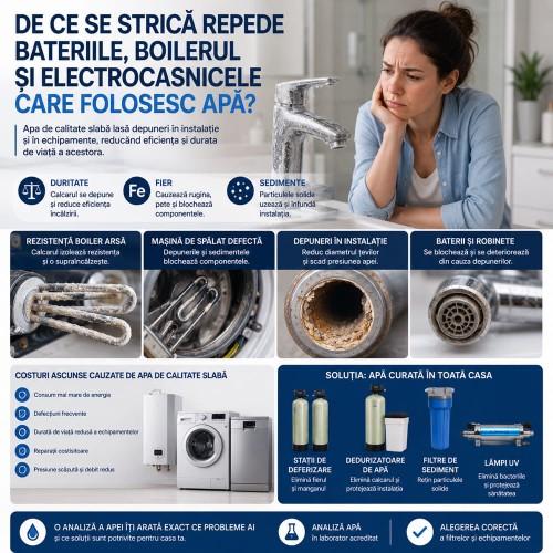 De ce se strică repede bateriile, boilerul și electrocasnicele?