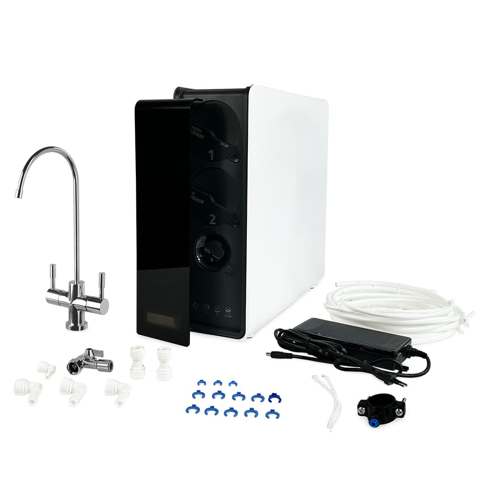 Purificator de apă ultra-compact fără rezervor Fitaqua HYDRION Twist, osmoză inversă direct flow 1000 GPD cu display led