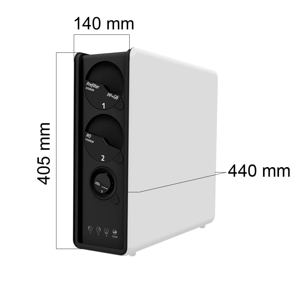 Purificator de apă ultra-compact fără rezervor Fitaqua HYDRION Twist, osmoză inversă direct flow 1000 GPD cu display led