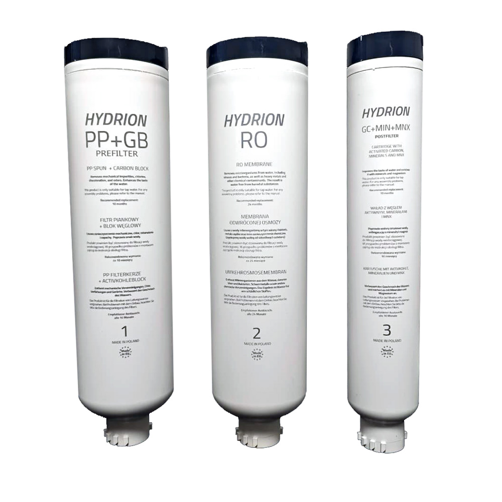 Set Cartușe Hydrion 1 + 2 + 3