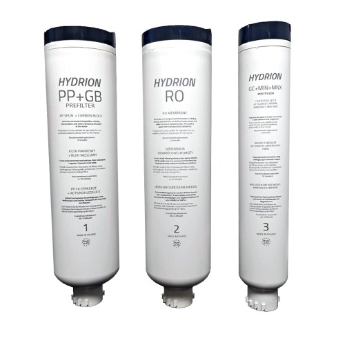 Set Cartușe Hydrion 1 + 2 + 3