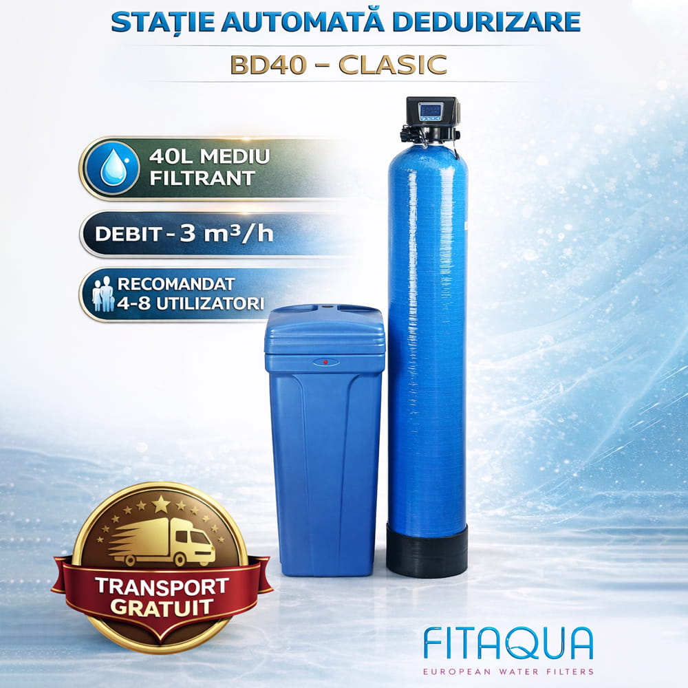 Dedurizator BD-40 cu bypass – capacitate mare pentru familii numeroase