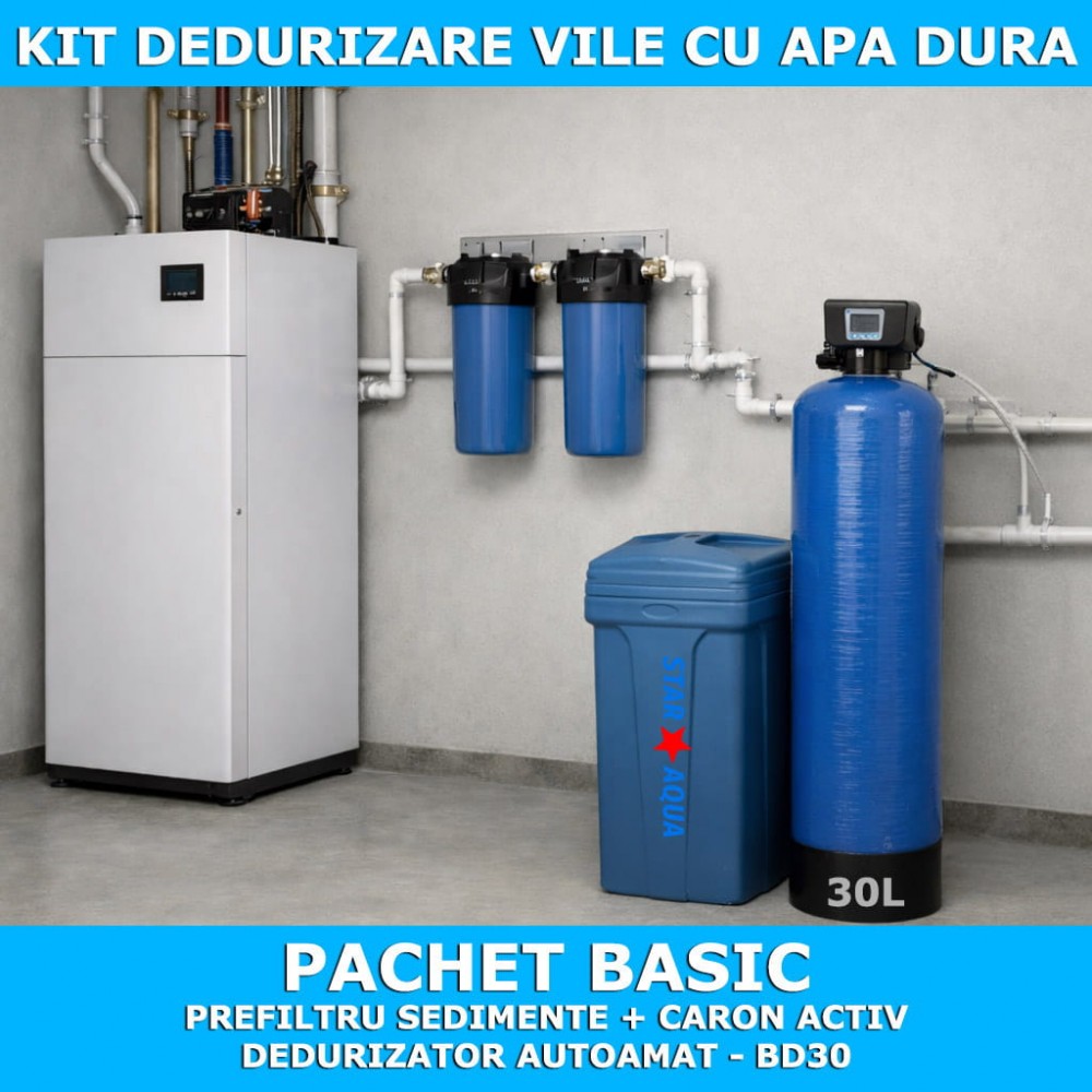 Pachet dedurizare vilă Basic – protecție instalație - Protectie anti-calcar si sedimente apă de rețea