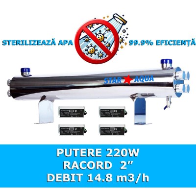 Lampă UV 220W – Krausen/Philips – Industrială - Cu contor digital Lampă UV 220W – Krausen/Philips – Industrială - Cu contor digital