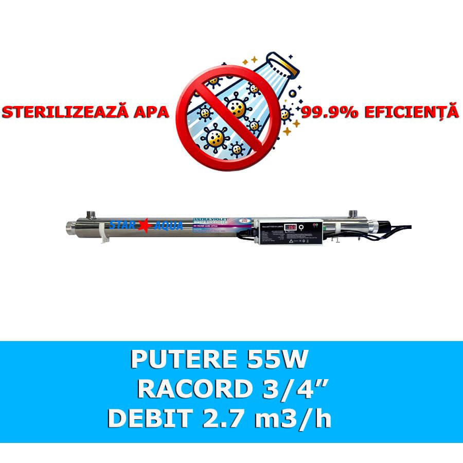 Lampa UV 55W APA – Contor – Elimină Bacterii & Viruși