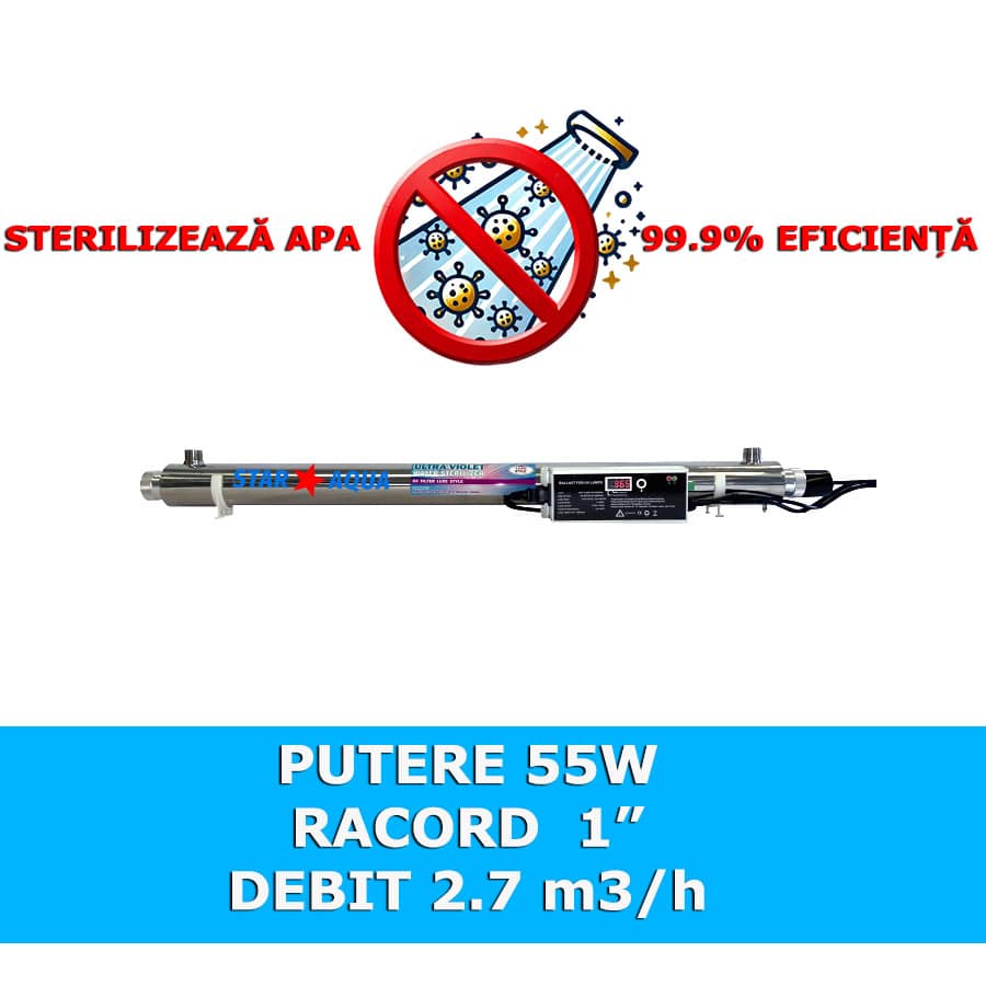 Lampa UV 55W Philips | Sterilizare Apă pentru Întreaga Casă