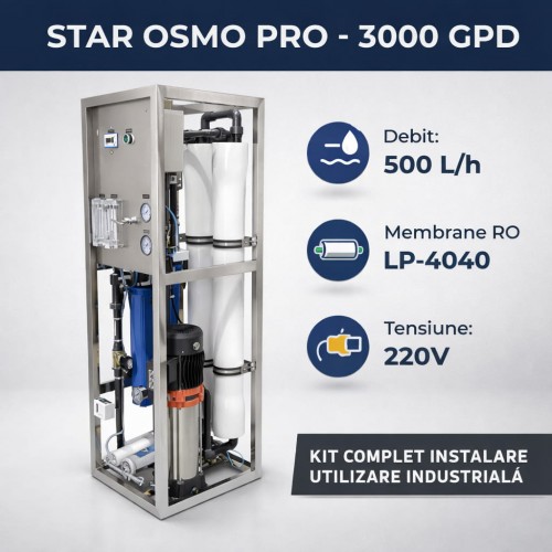 STAR RO3000 PRO - FRP 450 PSI - 500L/h