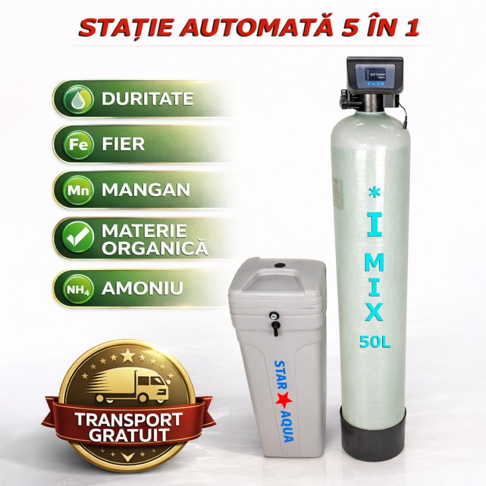 Pachet filtrare apă de foraj 5 în 1 - vilă | Consum ridicat